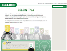 Tablet Screenshot of belbin-italy.com